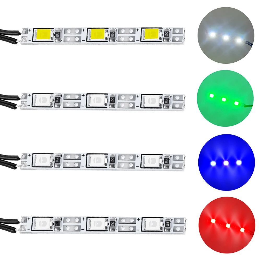 AXSPEED 1/2/3/4LEDs Chassis Lights Flash Night Lamps Light Belt for Axial SCX10 TRX4 D90 Tamiya 1/10 1/8 RC Crawler Buggy Car