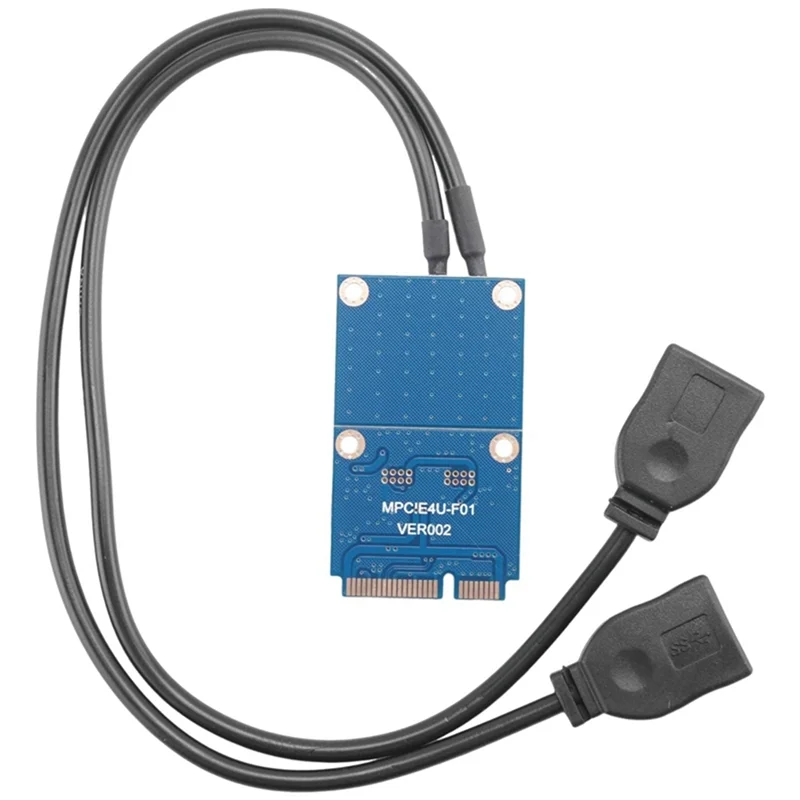 Prachtige PCI-E-uitbreidingskaart MINI PCI-E naar Dual-Port USB2.0-adapterkaart voor moederbord of laptop met MINI PCIE-interface