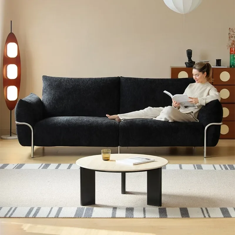 

Sofa, antique sofa high backrest retro small apartment high-footed sofa