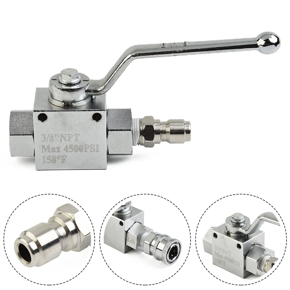 Kit de Válvula de Bola para Lavadora de Alta Pressão 3/8 Polegadas Conector Rápido de Alta Qualidade