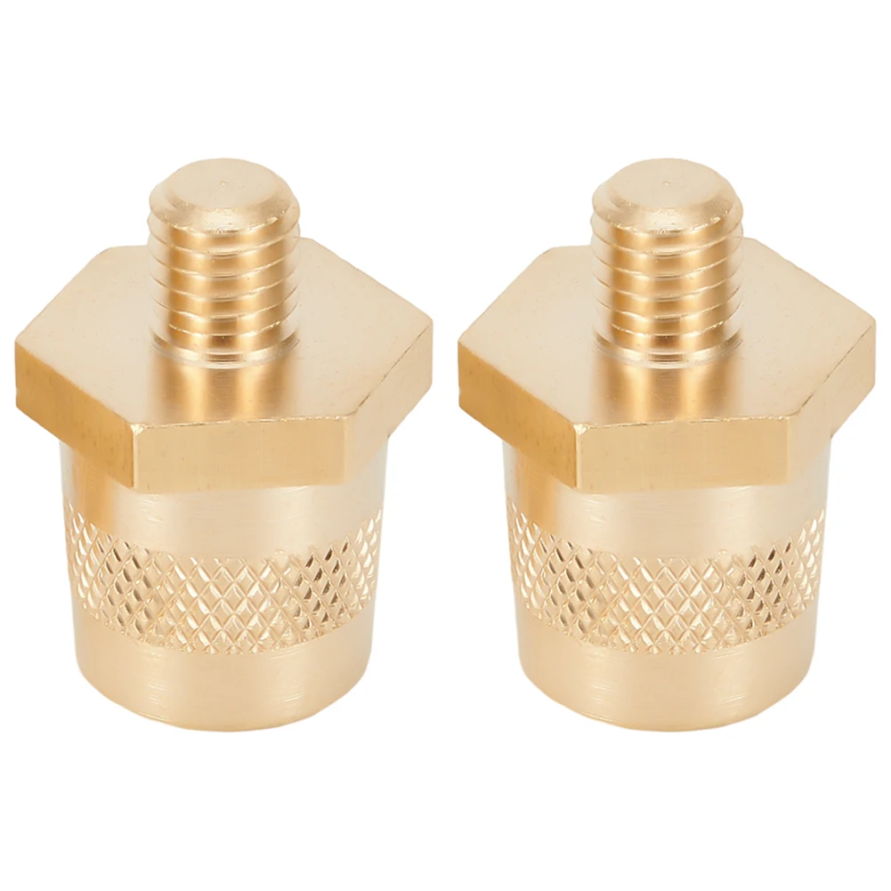 

1 Pair M8 Battery Terminal Connector Brass Tone Post Adapter Stud Screws Nuts Battery Terminal Connectors Adapter