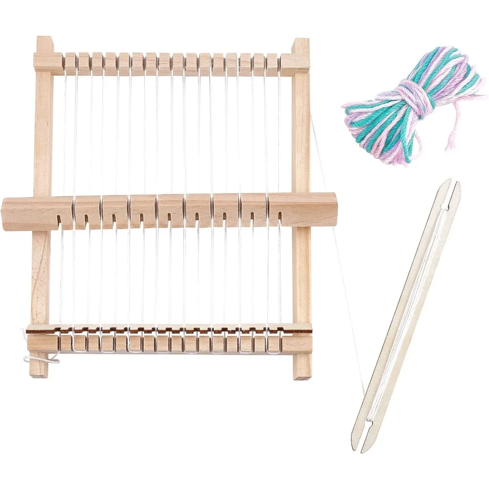 1 Set Mini Wooden Weaving Machine Kit 8.2×6.5