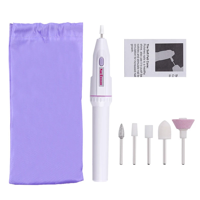 /Vly/Polisher for Removing Dead Skin Nail Remover Nail Polish Machine Mini Portable Pen Battery Electric Polisher Nail