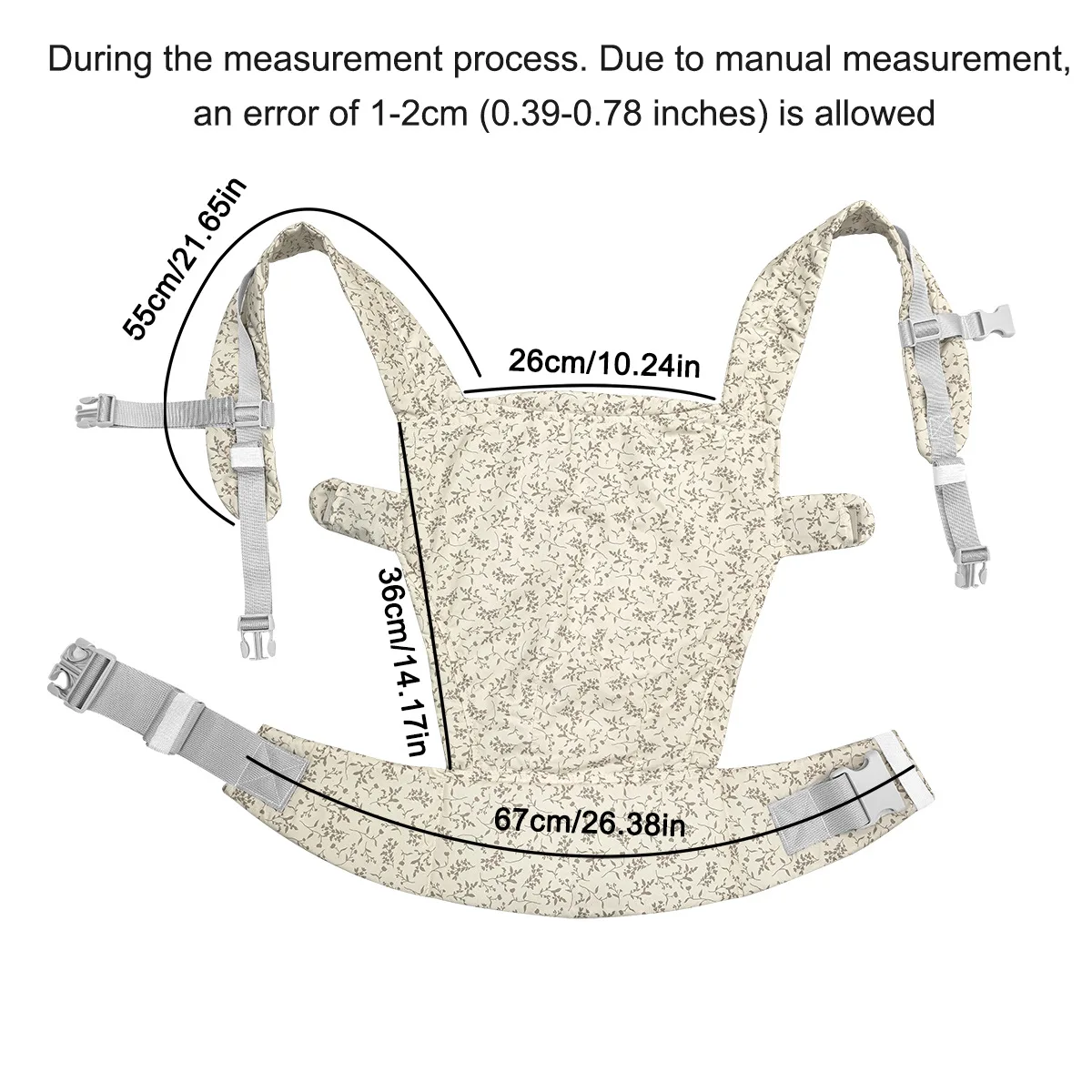 Baby Carrier Multifunctional Hip Seat Carrier Adjustable Comfortable Front and Back Straps Portable and Suitable for All Seasons