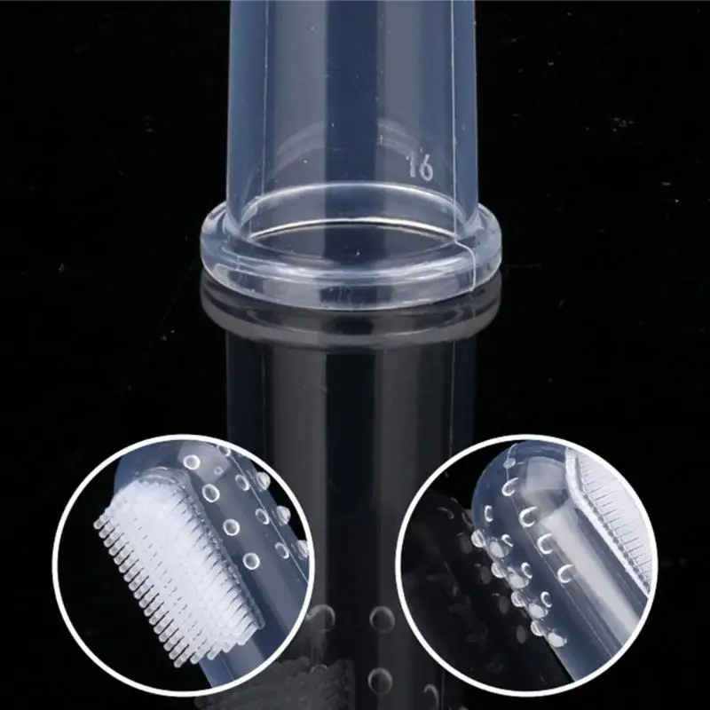 حزمة U13F من 10 فرش من السيليكون الصافية فرش تدريب الأطفال فرشا سلامة السيليكون فرشاة إصبع لنظافة الأسنان الرضع #2