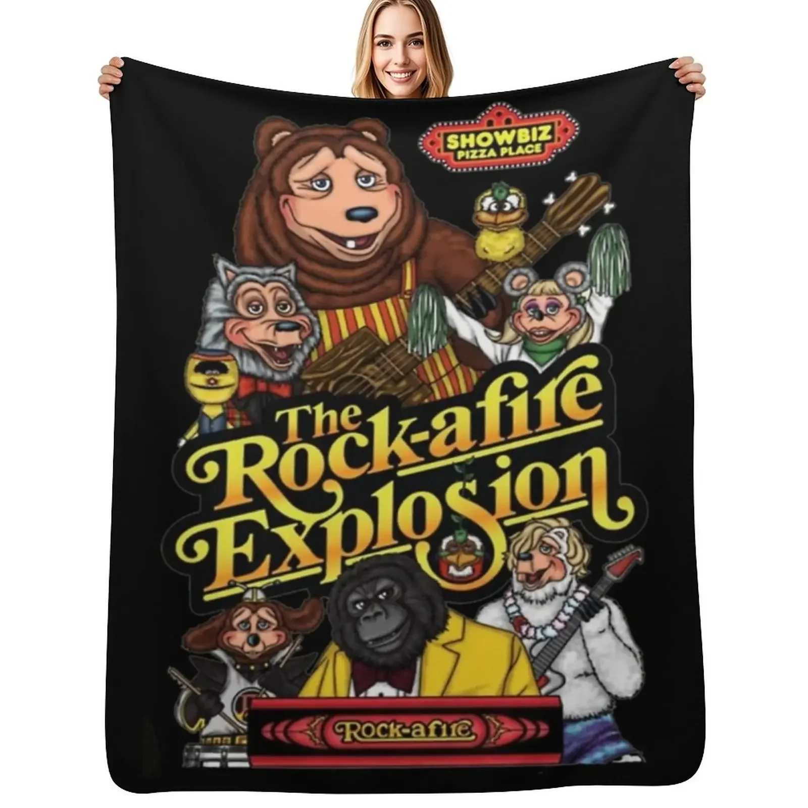 

Showbiz Pizza Billy Bob Throw Blanket for winter Winter beds Nap Extra Large Throw Blanket
