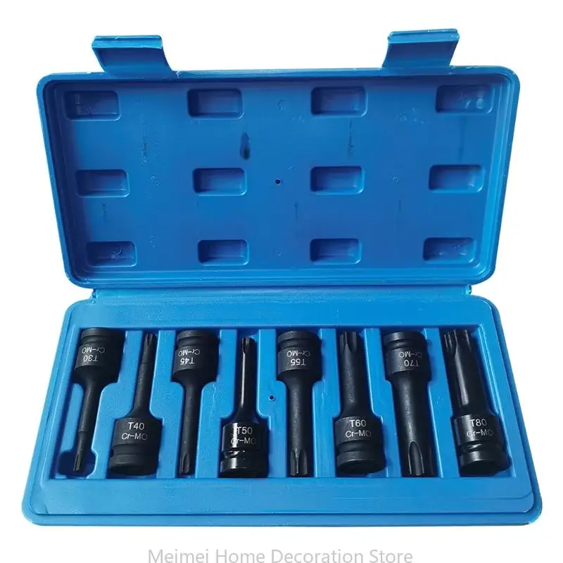 

H7BF 1/2-RT Mechanical Repair Impact Socket Bit Tool Premium Bit Socket Set 8 Pcs RT5,RT6,RT7,RT8,RT10,RT12,RT13,RT14,