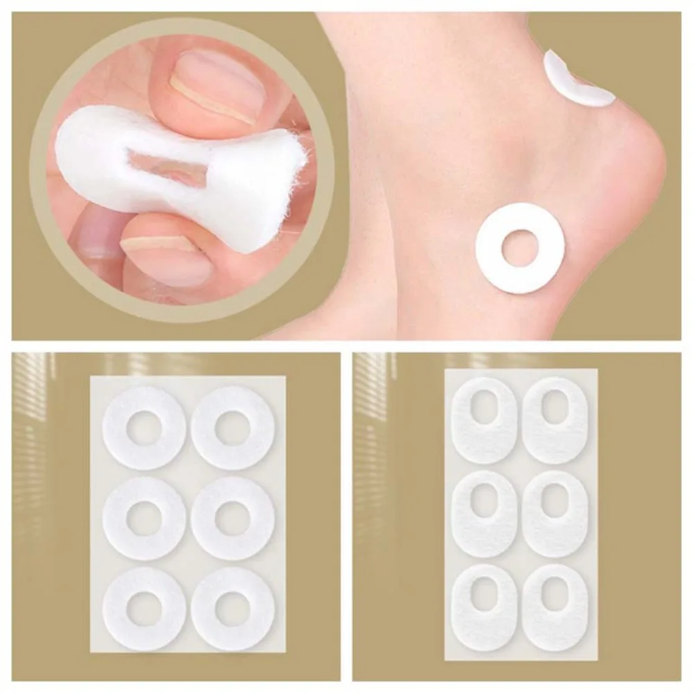 

6Pcs/set Callus Cushions Shoes Heel Pad Foam Round Toe Foot Corn Bunion Protectors Pads 2 Types Felt Foot Anti-wear Stickers