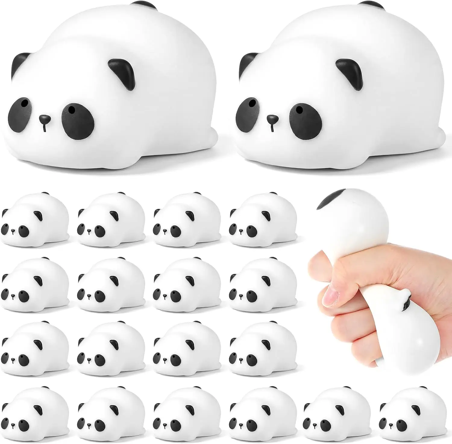 

20 Pieces Panda Party Favors - Panda Squeeze Funny Stress Balls for Adults Women Men Farm Animal Birthday Party Gifts Goodie Bags Stuffers Sensory Fidget Stress Relief Item