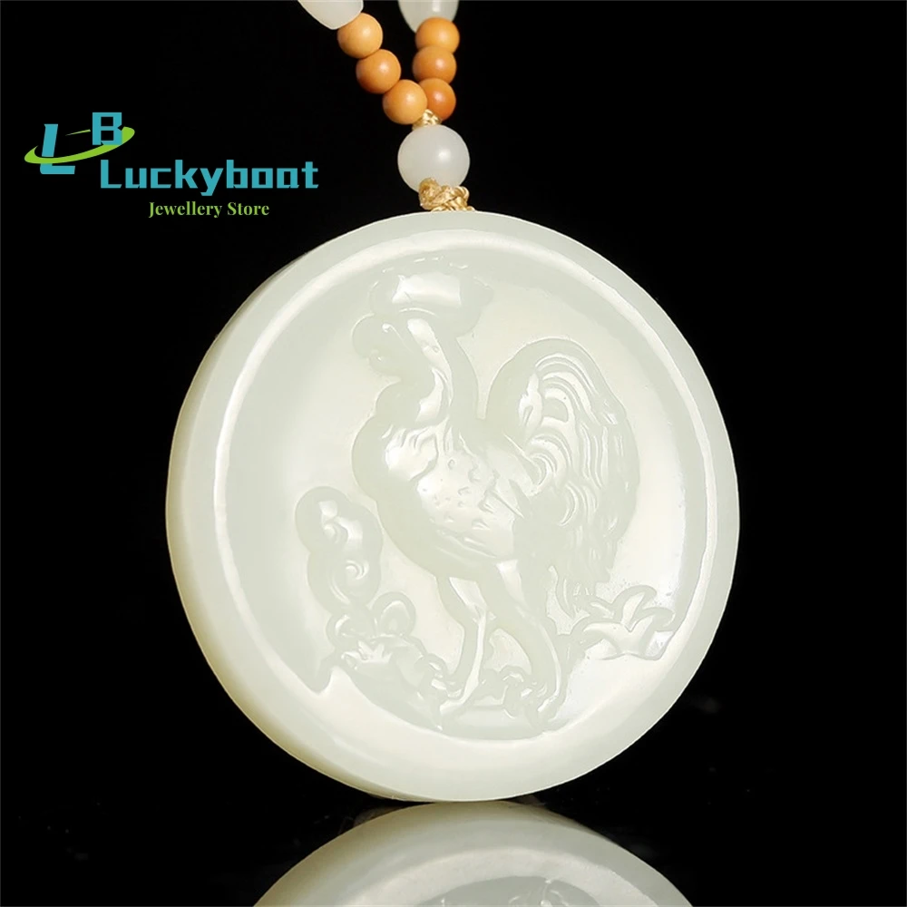 

Xinjiang Hetian Jade Zodiac Pendant Wholesale Carved Hetian Jade Zodiac Chicken Jade Pendant