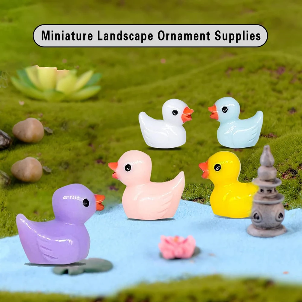 Enten Fee Garten Zubehör Miniatur Enten Ornament für Fee Garten Mikro Landschaft Schreibtisch Kuchen Dekoration Topfpflanze Dekor