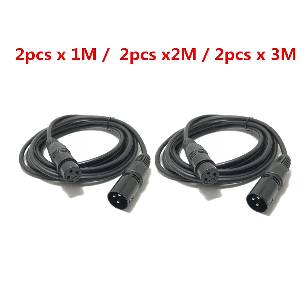 2 pcs/lot DMX Stage Light Accessories 1M 2M 3M DMX Cable For Led Par Light Moving Head Beam Lamp