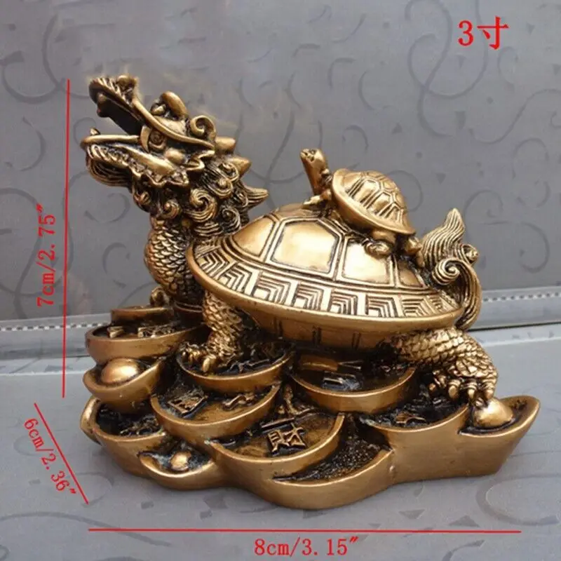 Chinese Feng Shui Auspicious Statue Dragon Turtle Statue Home Decoration Craft