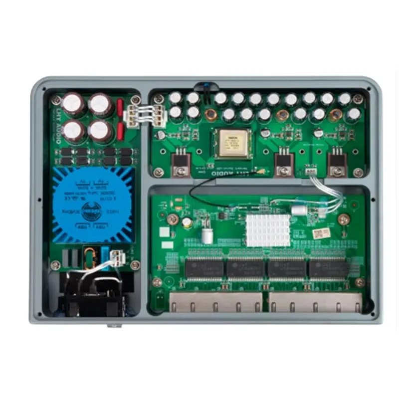 5/8 Bit Gigabit HIFI Audio Ethernet Switch Full Linear DC PowerSupply SC Cut OCXO Constant Temperature Crystal Oscillator