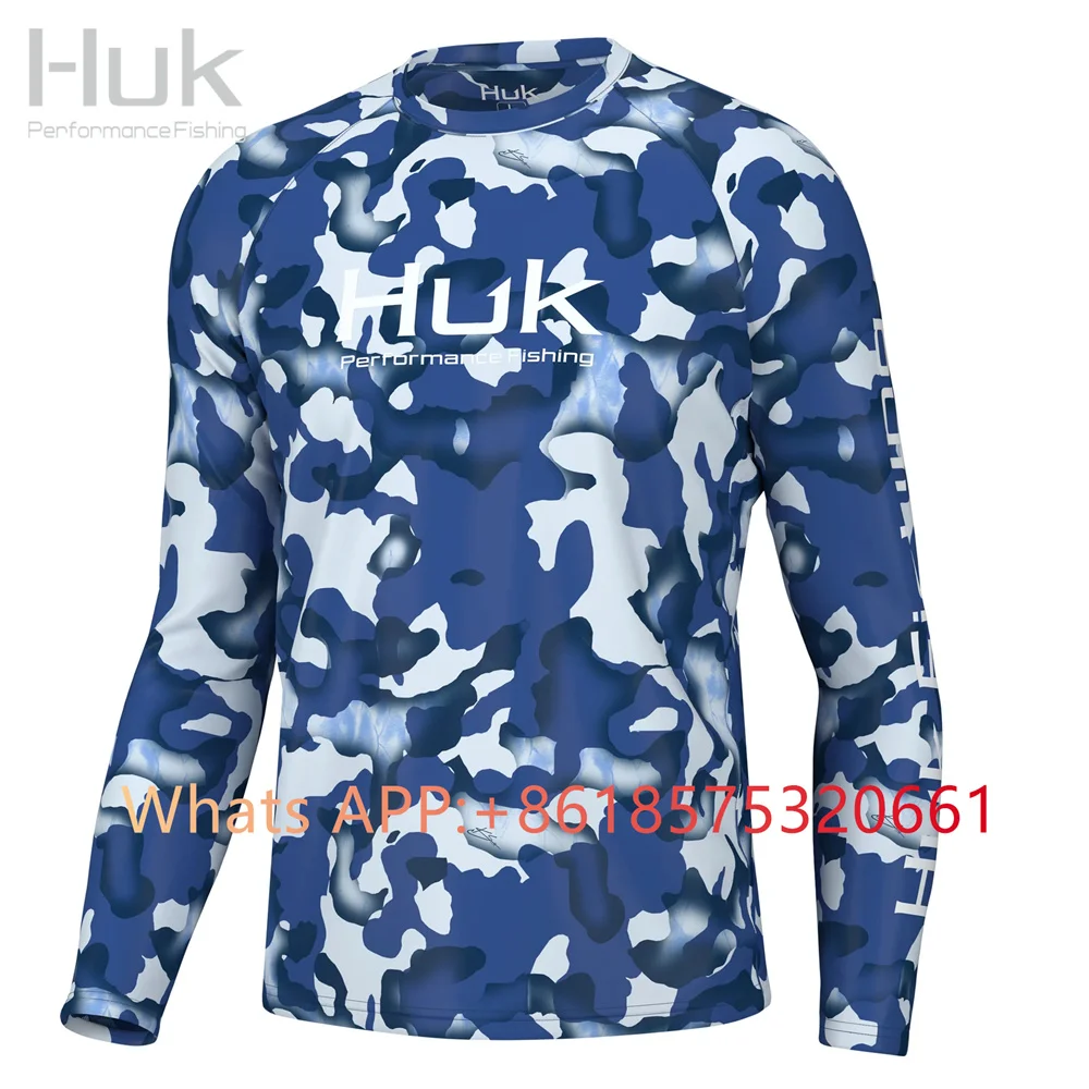 ملابس صيد السمك للرجال قمصان صيد السمك بأكمام طويلة Upf 50+ حماية من الأشعة فوق البنفسجية أداء ملابس صيد السمك Camisa قابلة للتنفس