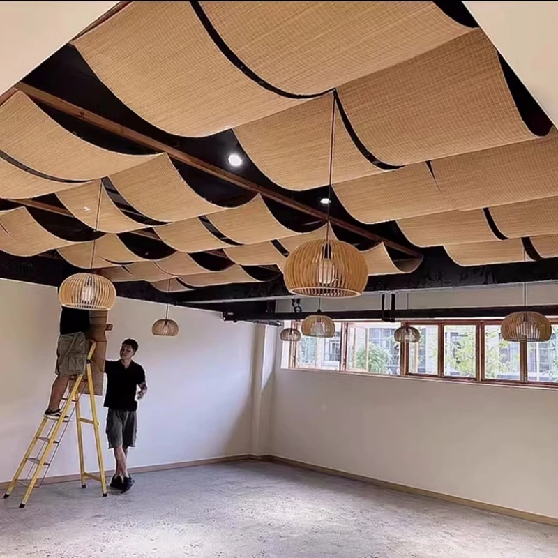 Custom Bamboo Roller Blinds/Shades,Curtains for Sunshade & Ventilation,Outdoor/Indoor Wall & Ceiling Decor,Partition,1m x1m