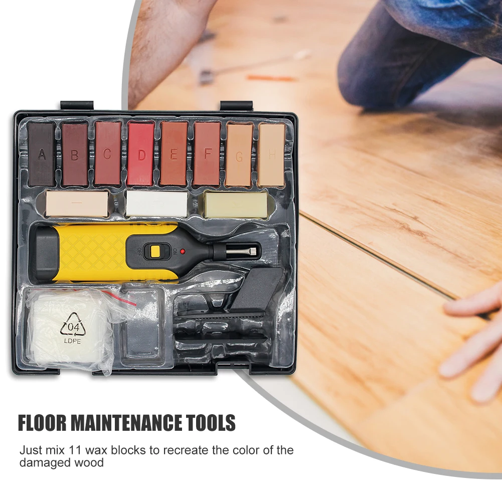 Diy Piso Manual Móveis Repair Kit Scratch Wax-fille Repair Tool Conjunto para Casas Pisos de Madeira Consumíveis