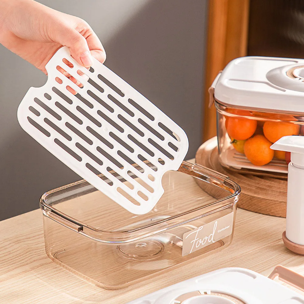 Contenedor de Almacenamiento de Alimentos al Vacío, Dispensador de Alimentos de Gran Capacidad, Organizador de Refrigerador con Reloj y Bomba de Aire para Granos y Arroz