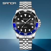 SANDA 1099 Men's Steel Strap Quartz Watch Sports Waterproof Single Calendar Business Simple And Personalized Men's Quartz Watch