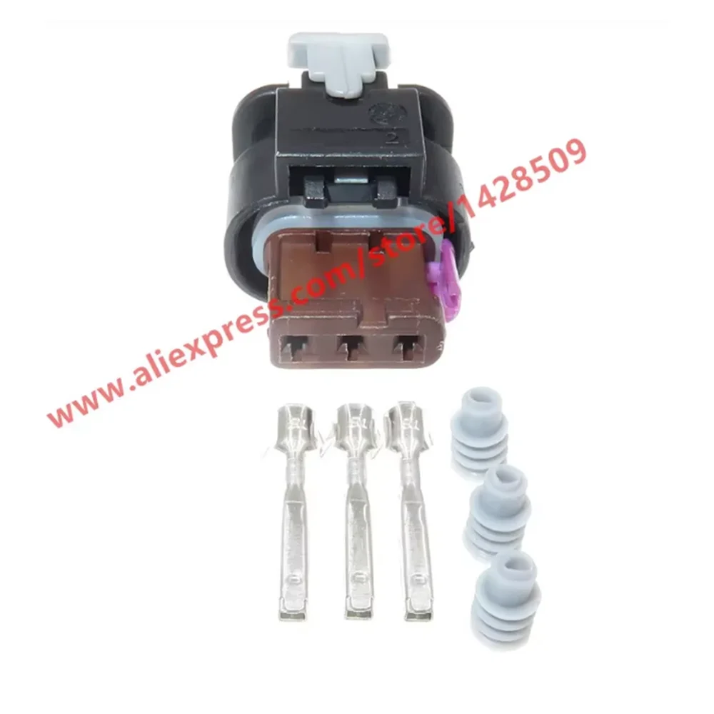 1 Sets 3 Pin 4F0973703A Auto Reversing Radar Socket Electric Wiring Harness Connector Plug For VW Audi Land Rover 4F0 973 703 A