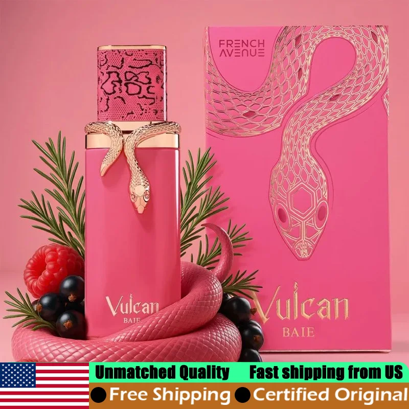 French Avenue Vulcan Baie Eau de Parfum en Spray 3.4 Oz, Perfumes Árabes Originales 100 ML, Colonia Floral Frutal Duradera para Mujeres y Hombres