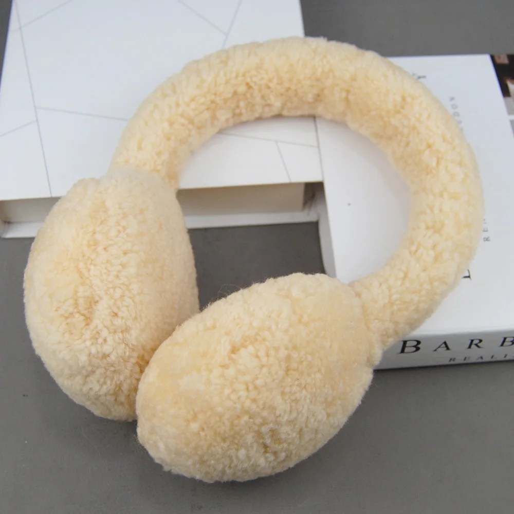 الطبيعية 100% ريكس جزيئات جلد الغنم غطاء للأذنين النساء أزياء الرجال الشتاء الدافئ الفراء الحقيقي غطاء للأذنين الأطفال غطاء للأذنين لفتاة الأذن #6