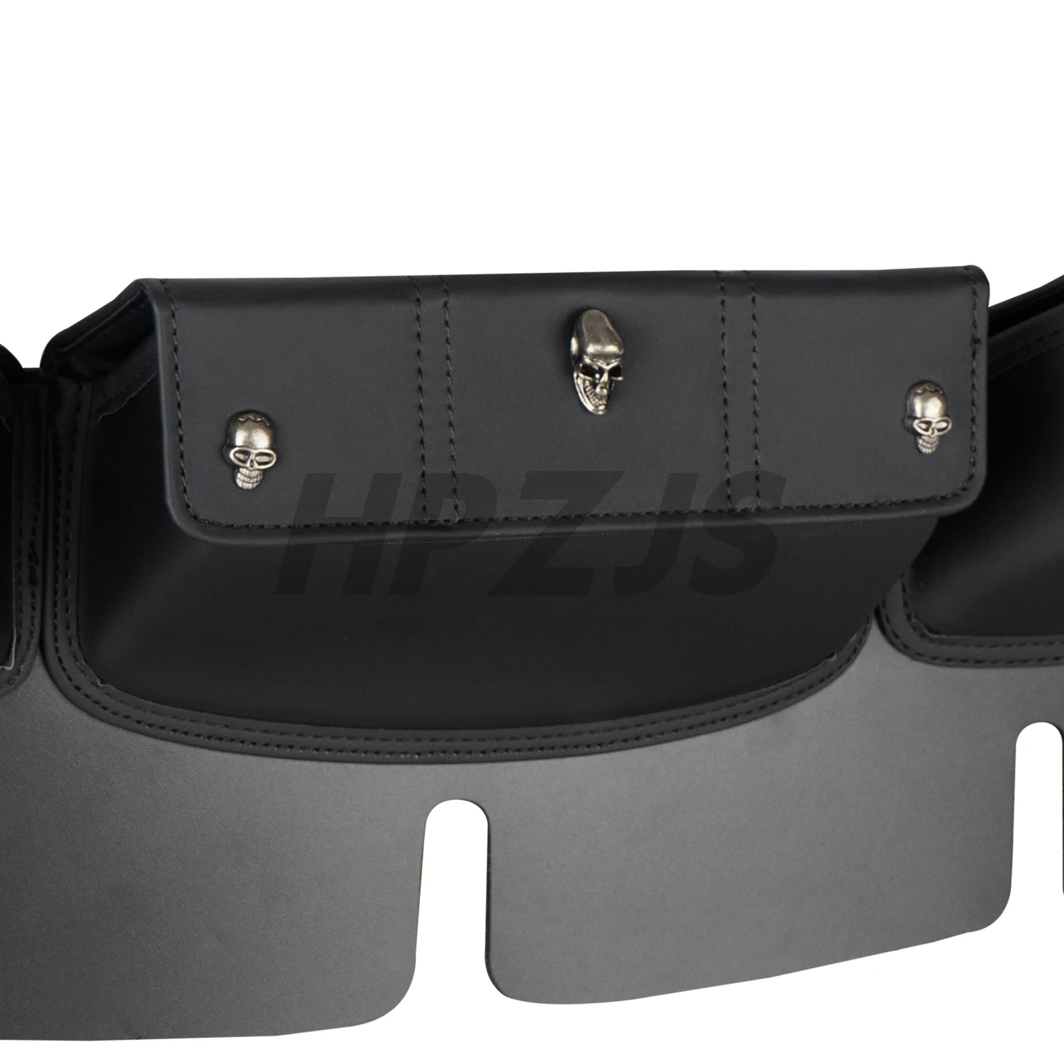 Motorcycle 3 Pocket Skull Head Windshield Bag Fairing Pouch Black For Harley Touring Electra Street Glide Ultra Limited - Image 4