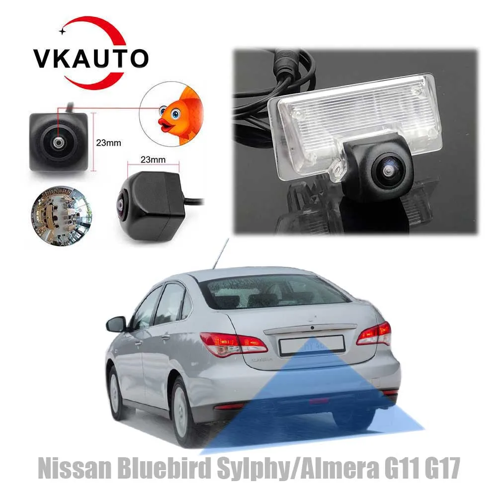 

VKAUTO Fish Eye Rear View Camera For Nissan Bluebird Sylphy G11 2005~19 Almera G11 G17 2012~2019 Reverse Parking Backup Camera