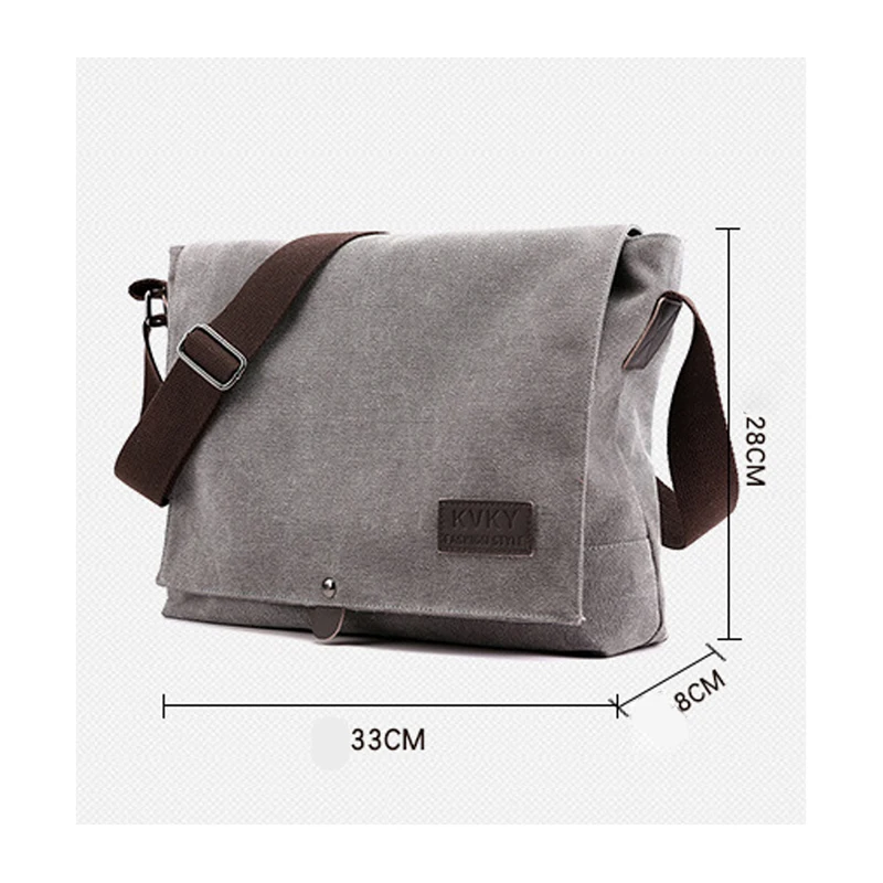 New Men Canvas Crossbody Shoulder Messenger Bags Man New Fashion Cross Body Bag Casual Solid Multi Function Portable Male Bag