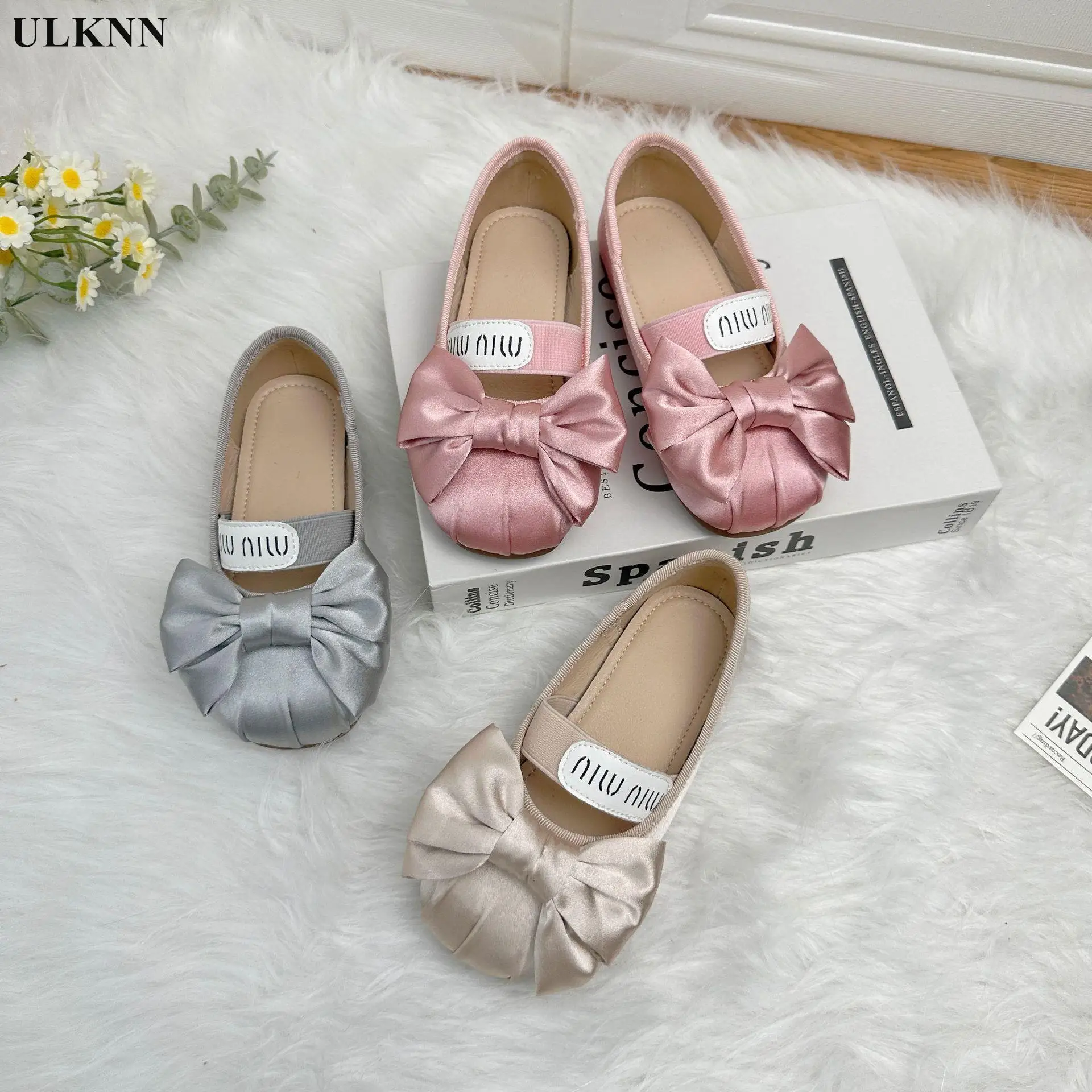Zapatos de princesa para niña, Calzado con suela de lazo, informal, vestido de noche a la moda, zapatos individuales para niños, calzado para