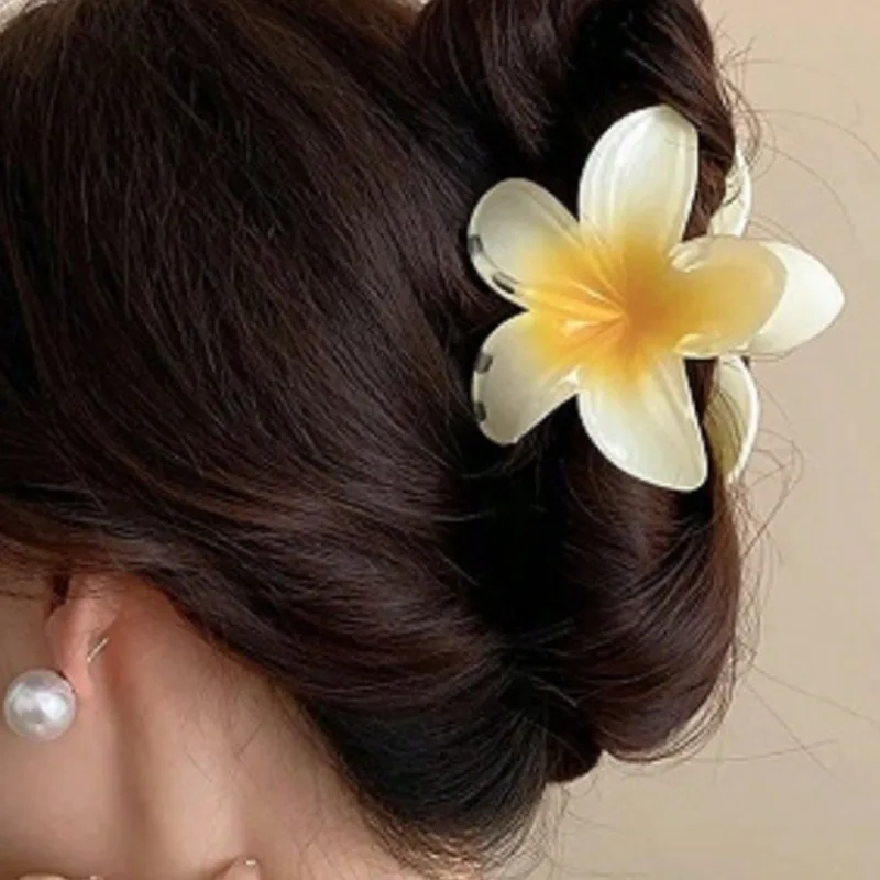 

Floral Sunflower Hair Clip, Half-Tied Ponytail Headwear for Women, Summer Beach Photography Accessory, Non-Slip, 125mm