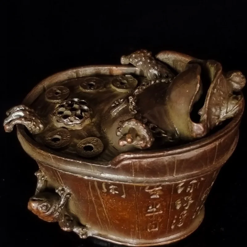

Creative Frog Social King Incense Burner Small Incense Burner Sandalwood Stove Tea Ceremony Tea Art Decoration Bronze Antique Cr