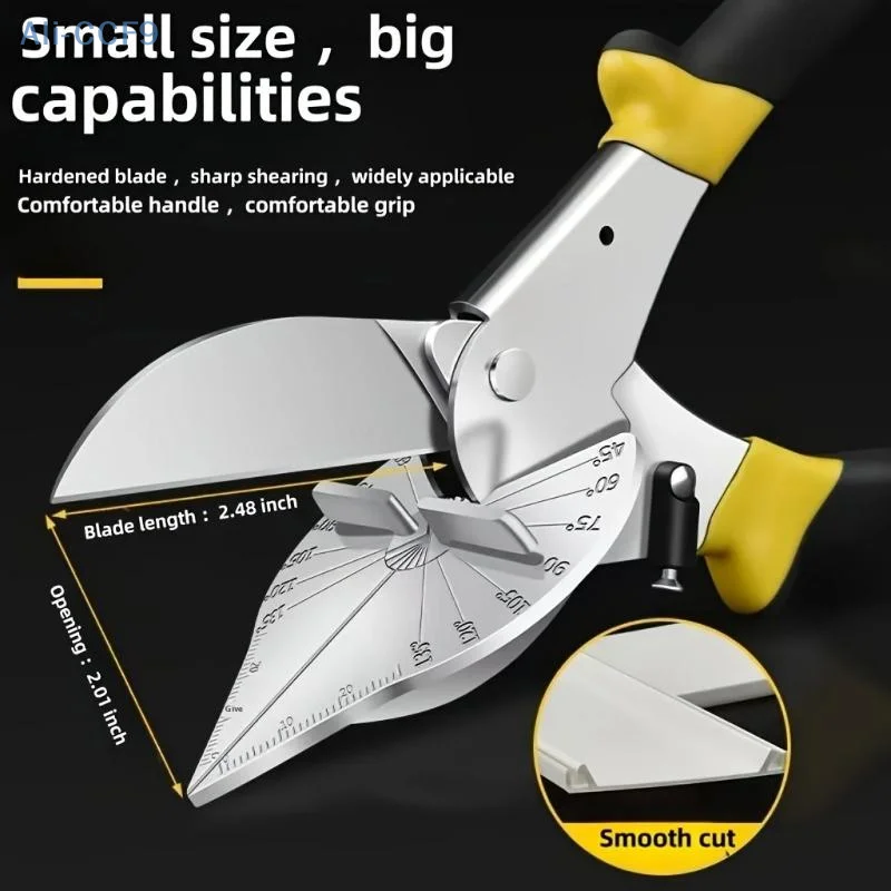 

Angle Scissors (45-degree) Multifunctional Edge Banding Woodworking Pliers Angle-adjustable U-shaped Scissors With Trunking