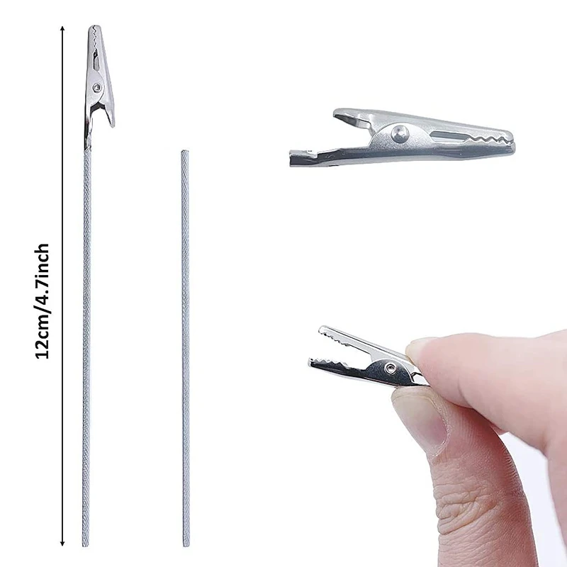 Металлический зажим типа Аллигатор, зажим типа Аллигатор с длинным хвостом, Застежка типа Аллигатор, место, держатель для таблицы с номером (4,7 дюйма/120 мм), 50 шт.