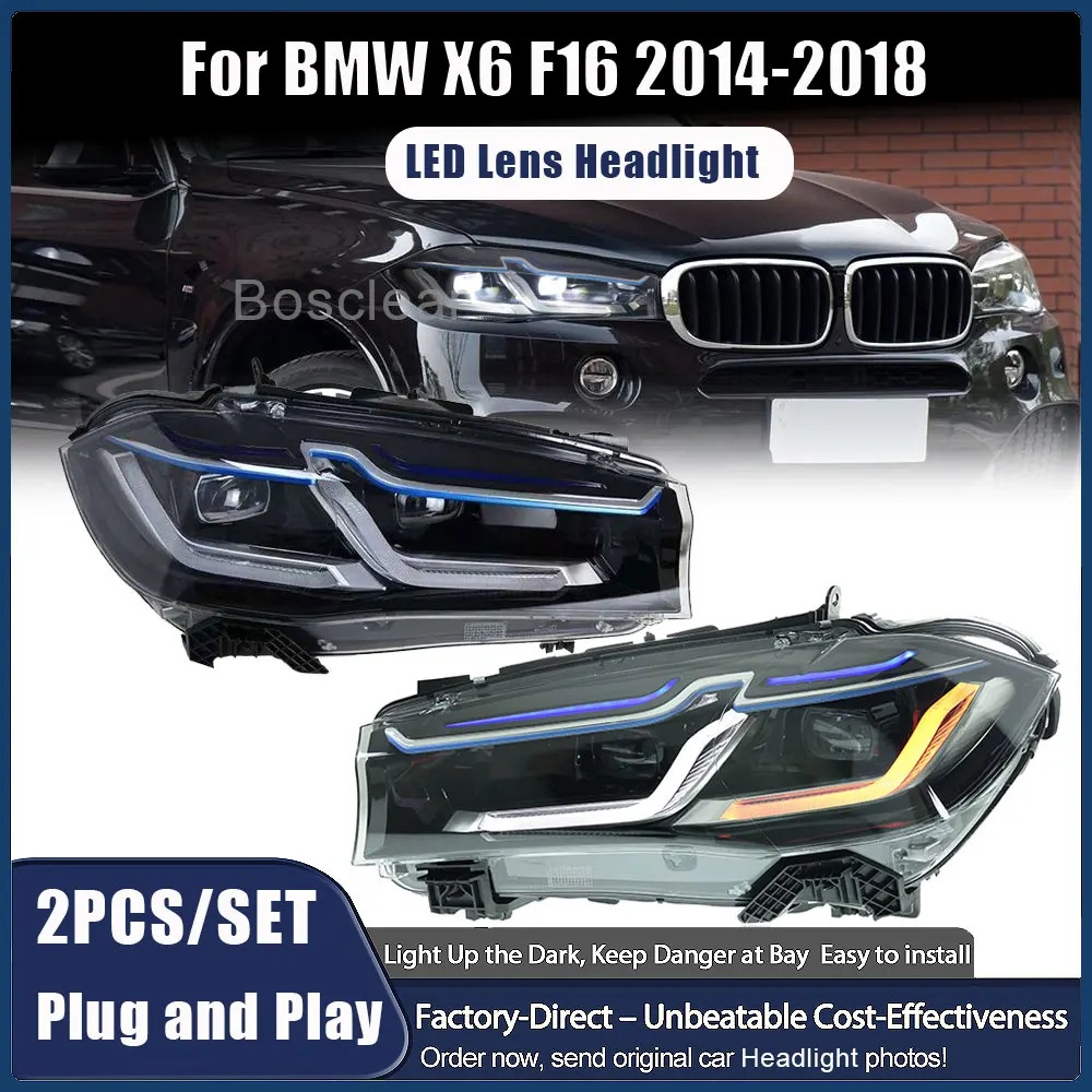 

Headlight Assmebly For BMW X6 F16 LED Headlights 2014-2018 HeadLamp Car Styling DRL Signal Projector Lens Automotive Accessories