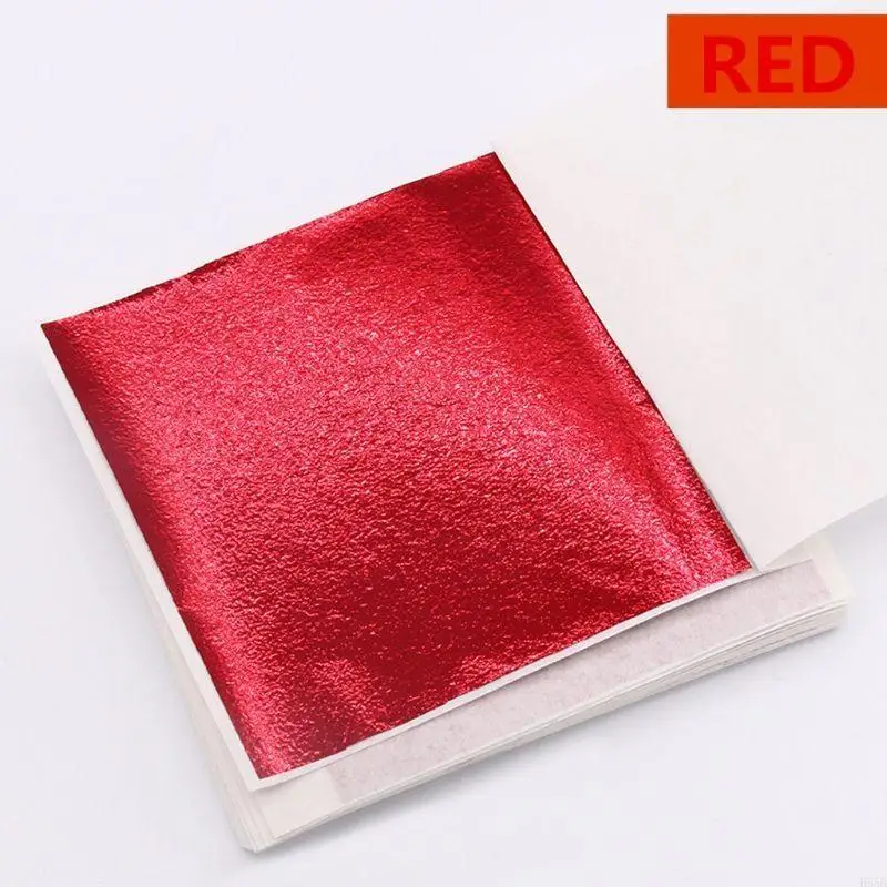 H55B 10 szt. Naśladowanie złotego liścia folii sztuki papier rzemieślniczy Złożenie Copper Diy