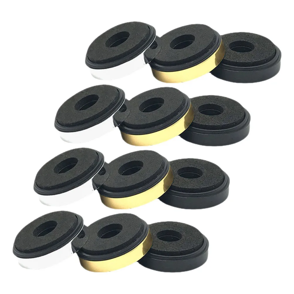 12Pcs Speaker Isolation Pad Vibration Damper Shock Absorber Mat for Subwoofer Amplifiers Turntables Cases Speaker Isolation Feet