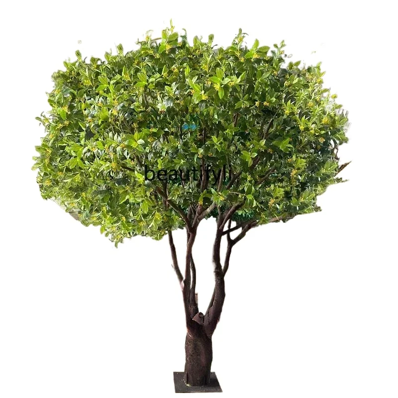 Osmanthus Tree Mall Hotel landing greenery, plant landscape decoration, photography prop tree