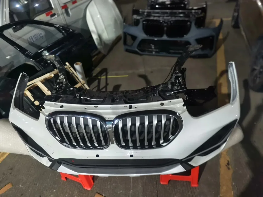 For New X1 F49 Original Front Nose Assembly Front Bumper Grille Headlight Fog Lamp Water tank Frame Condenser Collision Beam