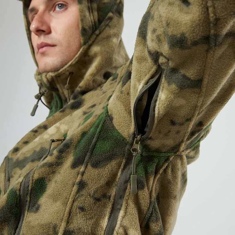 Giacca tattica da uomo Cappotti in pile termico invernale militare americano Cappotto con cappuccio sportivo all'aria aperta Giacche militari da escursionismo Softshell militari