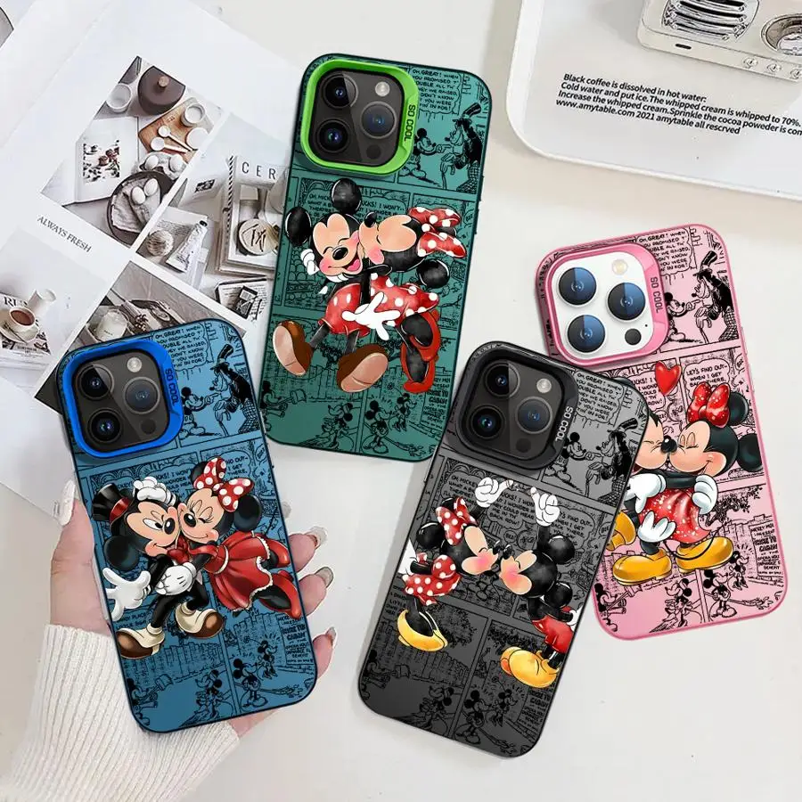 

Case for iPhone 13Pro 16e 16Pro 12 14 Pro MAX 15 Plus 11 13 16 Soft Cover Disney Mickey Minnie Mouse
