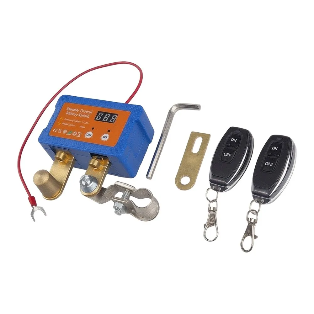 For Car For Battery Disconnect Switch 12V 24V 140A Remote Control with Voltage Monitoring Display for RV Truck Tractor Boat