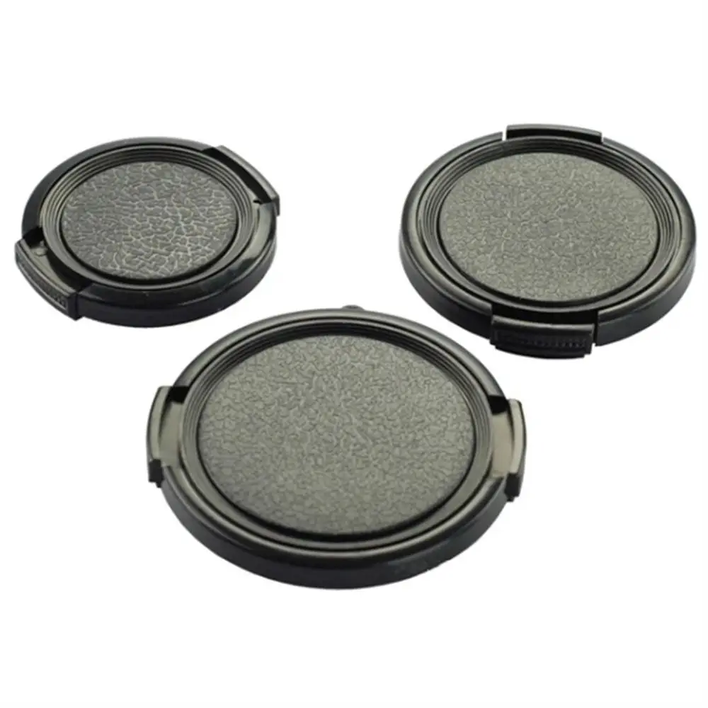 

DSLR Lens Front Cap Camera Lens Cap Side Pinch Hemp Face Canon Lens Cover Dustproof Cover Lens Cap For Nikon