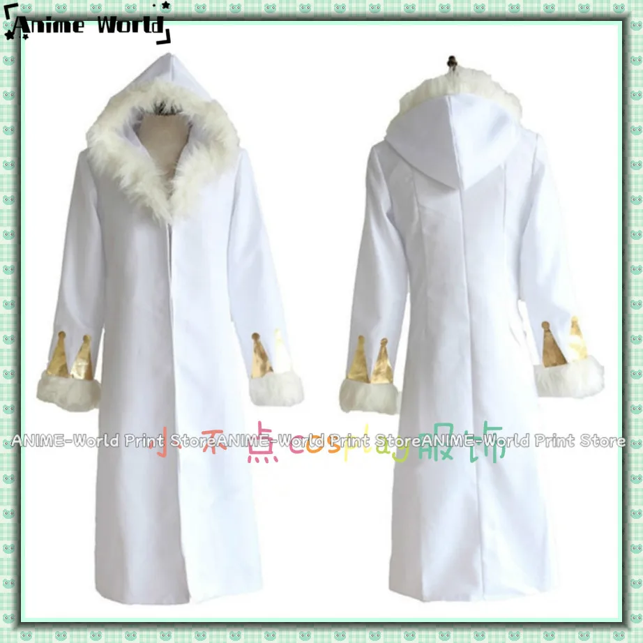 《Custom Size》D.Gray-man Allen Walker Cosplay Halloween White Cloak Anime Man Woman Cartoon Japanese Cosplay Costume coat