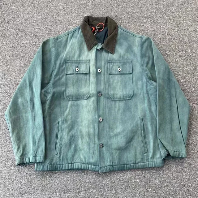 Washed Denim Glacier Blue Season 6 Jacket Top Quality 1:1 Heavy Buttons  Pockets Design Mens Womens Kanye West Denim Jacket