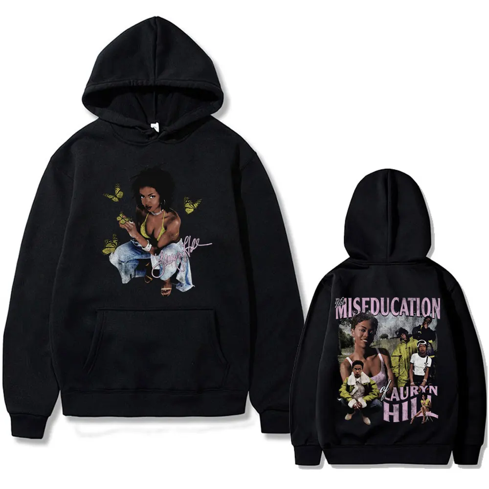 

Lauryn Hill Inspired The Miseducation of Lauryn Hill Double Sided Print Hoodie Men Women Hip Hop Vintage Oversized Sweatshirts