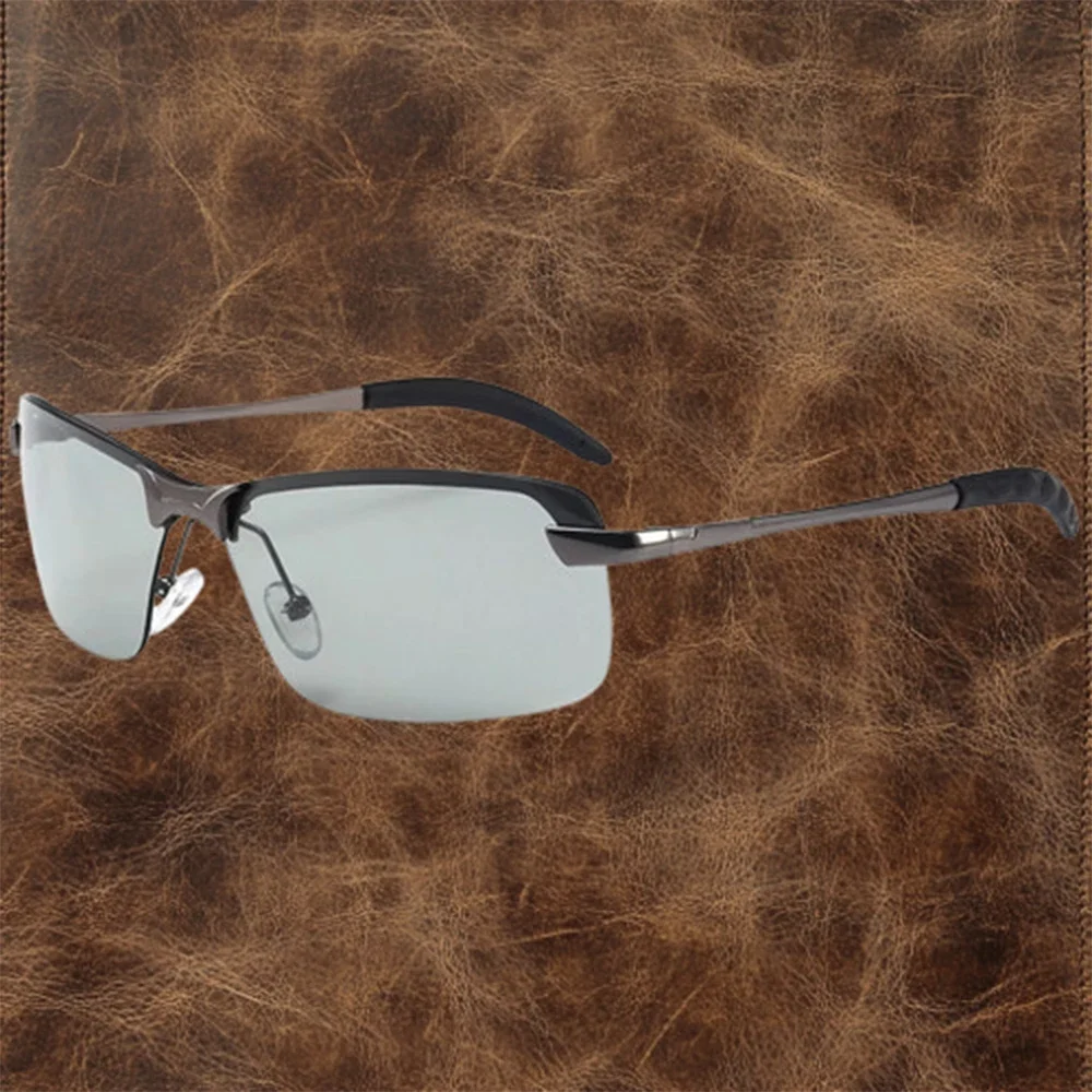 

Men's Sports Style Alloy Shield Sunglasses with Photochromic Polarized Lenses