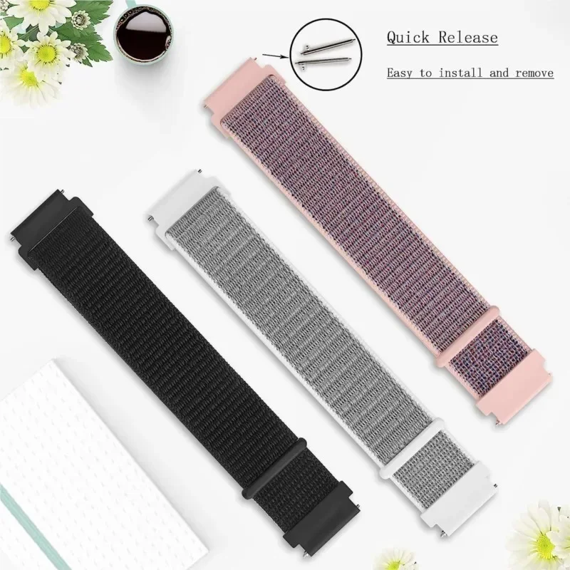 18MM Nylon Loop Band For Xiaomi Mi Smart Watch Straps Women Wristband Sports Bracelet For Garmin Vivoactive 4S/Venu 2s Correa