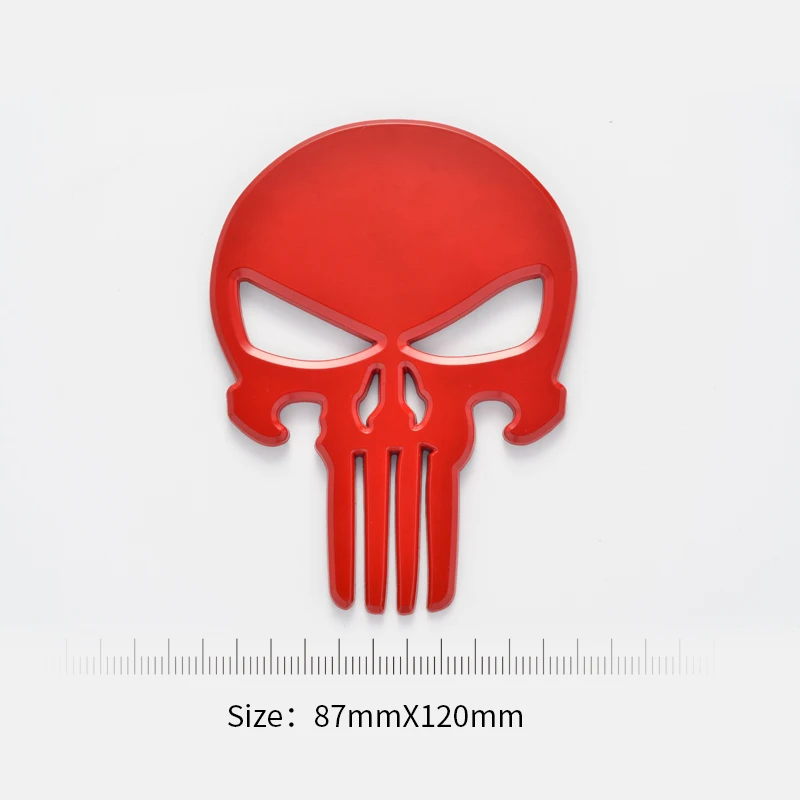 Car Styling Metal Skull Logo Car Front Grille Emblem Large Badge Sticker For Jeep Grand Cherokee Wrangler Gladiator Patriot