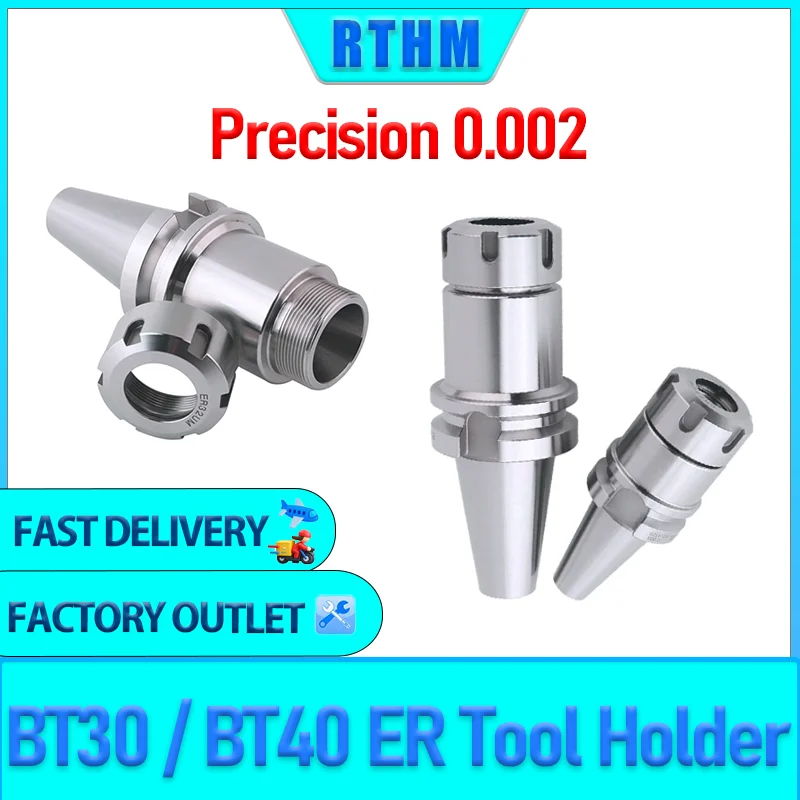 

RUITONG BT ER Держатель инструмента BT30 BT40 BT50 Держатель инструмента ER11 ER16 ER20 ER25 ER32 ER40 ER Кронштейн держателя инструмента Цанговый патрон